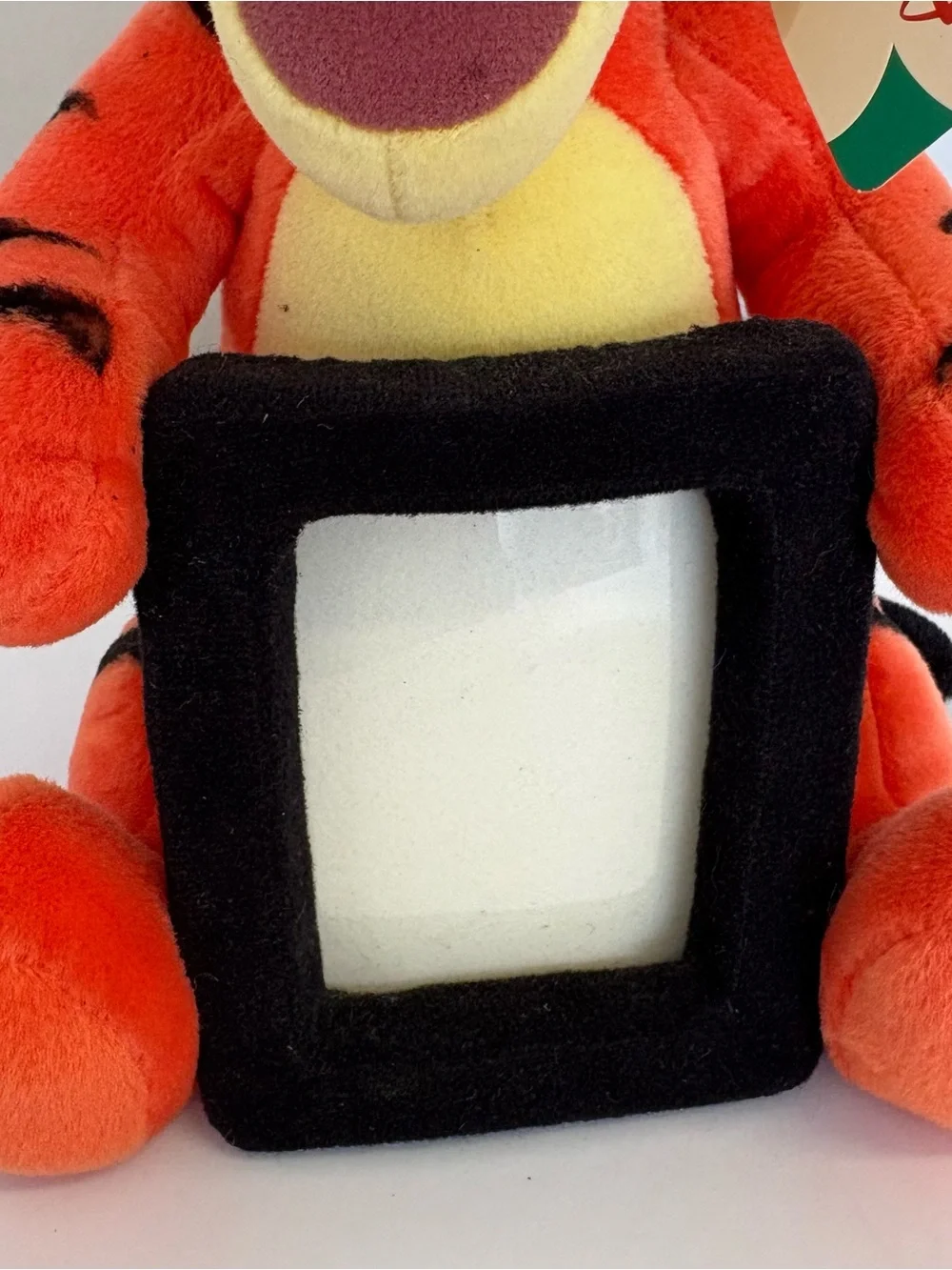Disney store vintage 1990s Tigger plush with photo frame stuffed animal NEW
